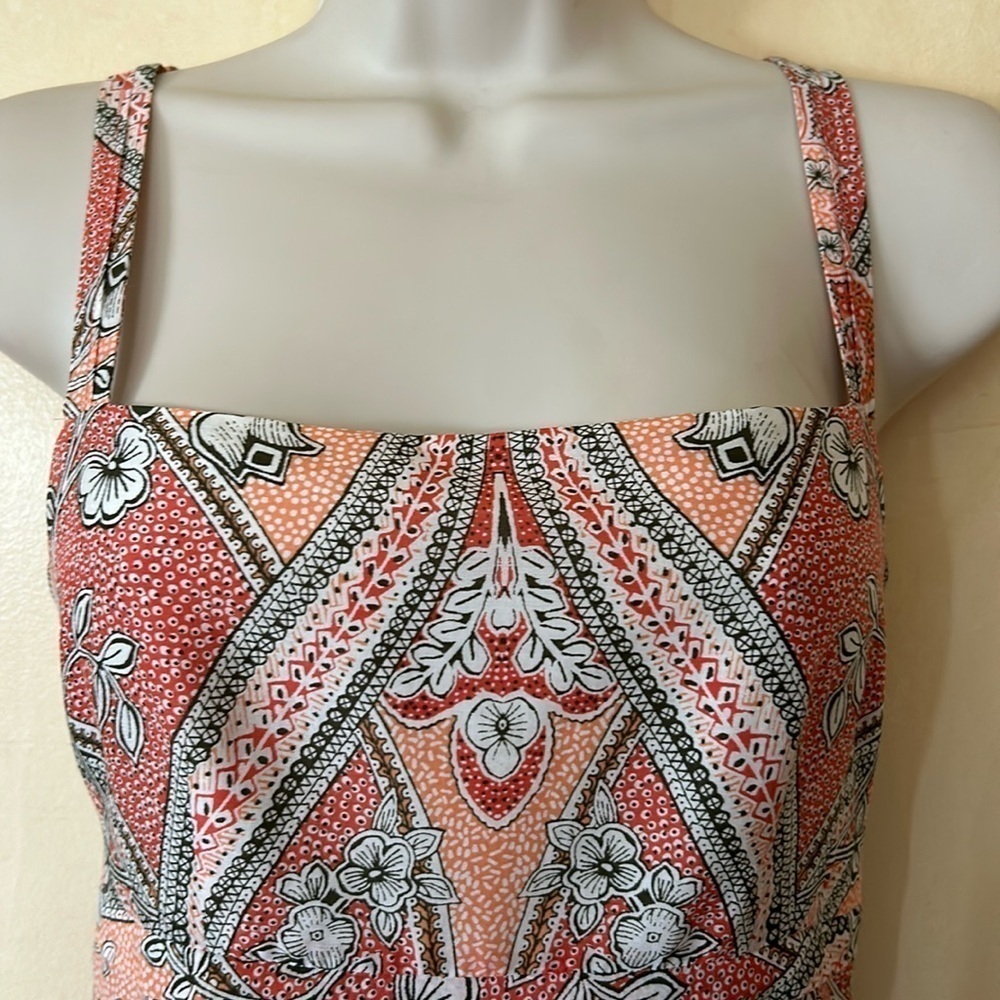 Ann Taylor Fit And Flare Pleated Midi Dress Size 0 - Picture 2 of 11
